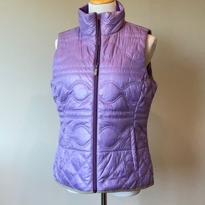Lolë lavender Purple Puffy Vest NWOT
